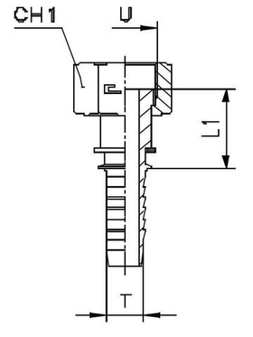 Фитинг DN 32 ORFS (Г) 1.11/16