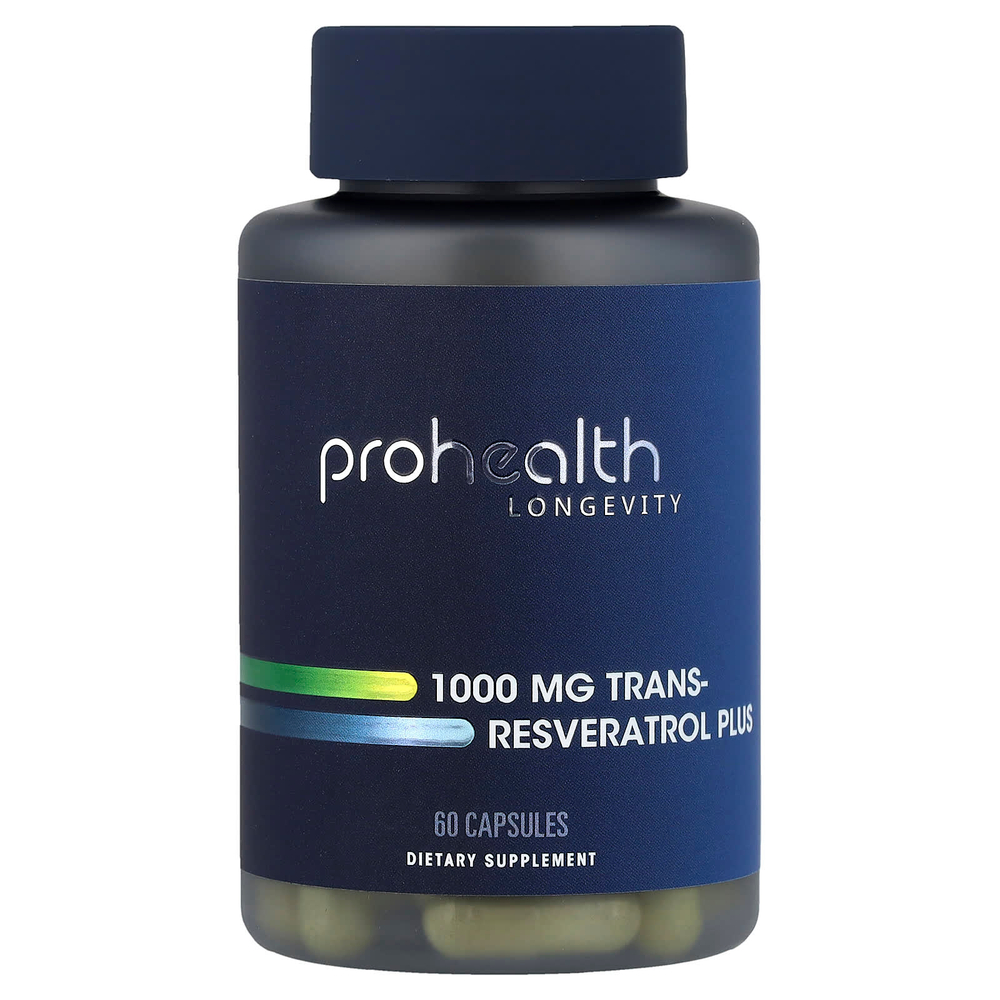 ProHealth Longevity, транс-ресвератрол плюс, 60 капсул