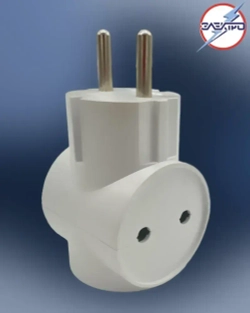 Тройник без заземления 10А Электро