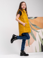 Жилет для девочки "Хит" горчица