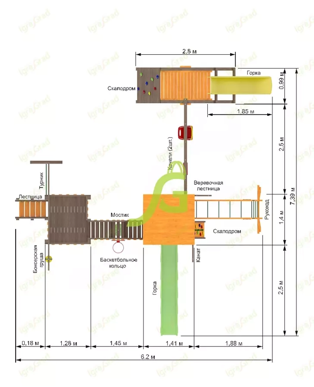 Детская площадка на дачу