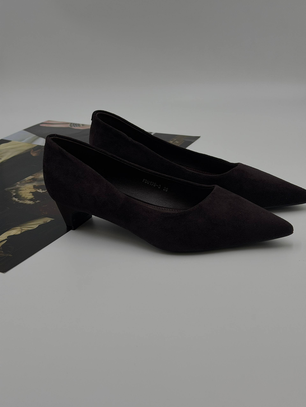 Туфли женские экокожа арт. 178-3 цвет"коричнево-бордовый"