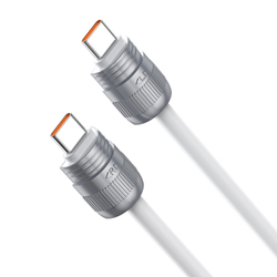 Кабель со съемным ремешком, разъем Type-C на Type-C, быстрая зарядка 60W, длина 30см, белый цвет, серия LCBA Series от Dux Ducis