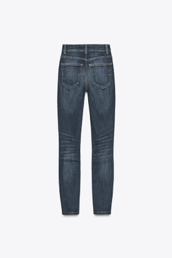 ZARA ДЖИНСЫ TRF SKINNY С ВЫСОКОЙ ПОСАДКОЙ, МОРСКОЙ СИНИЙ