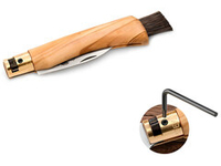 Нож складной Old Bear Mushroom, грибной, W1.4060, Satin, оливковое дерево