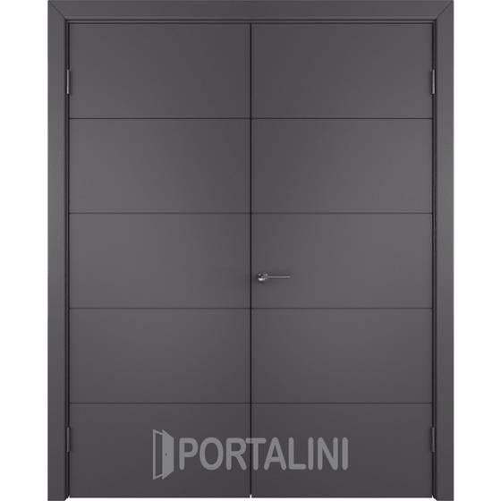 Купить Распашная двустворчатая эмаль VFD Trivia Graphite графит глухая