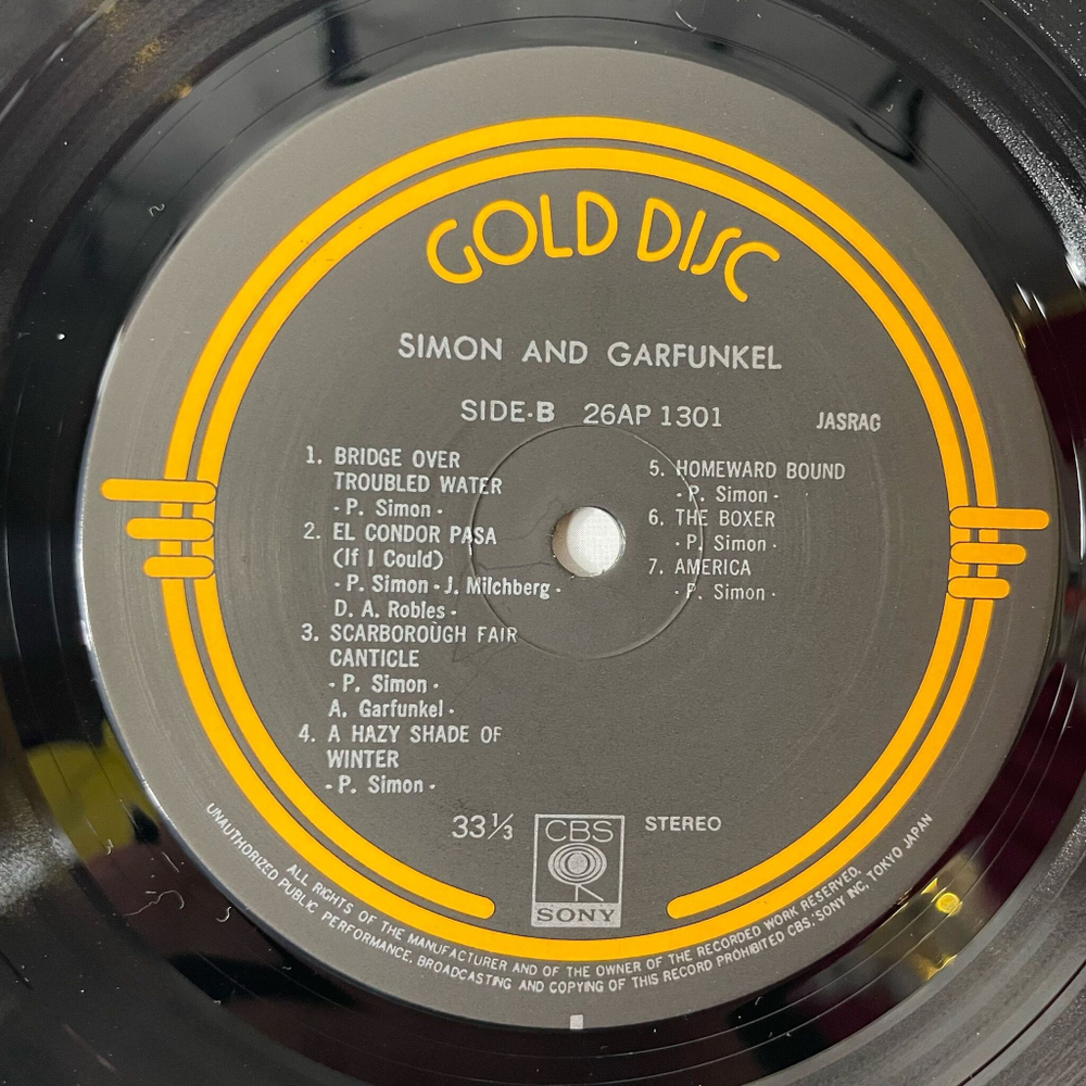 Винтажная виниловая пластинка LP Simon and Garfunkel (Japan 1978) El Condor Pasa (If I Could)
