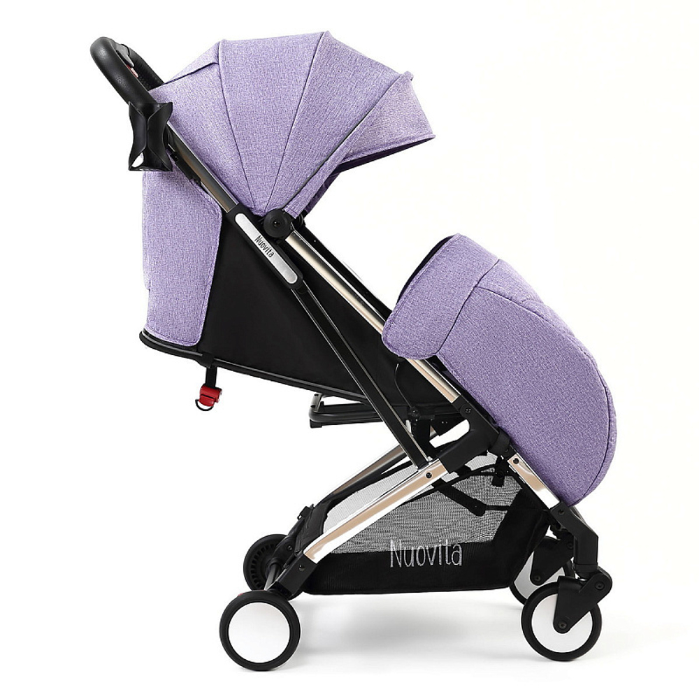 Детская прогулочная коляска Nuovita Anima lilla, Argento / Сиреневый, Серебряный