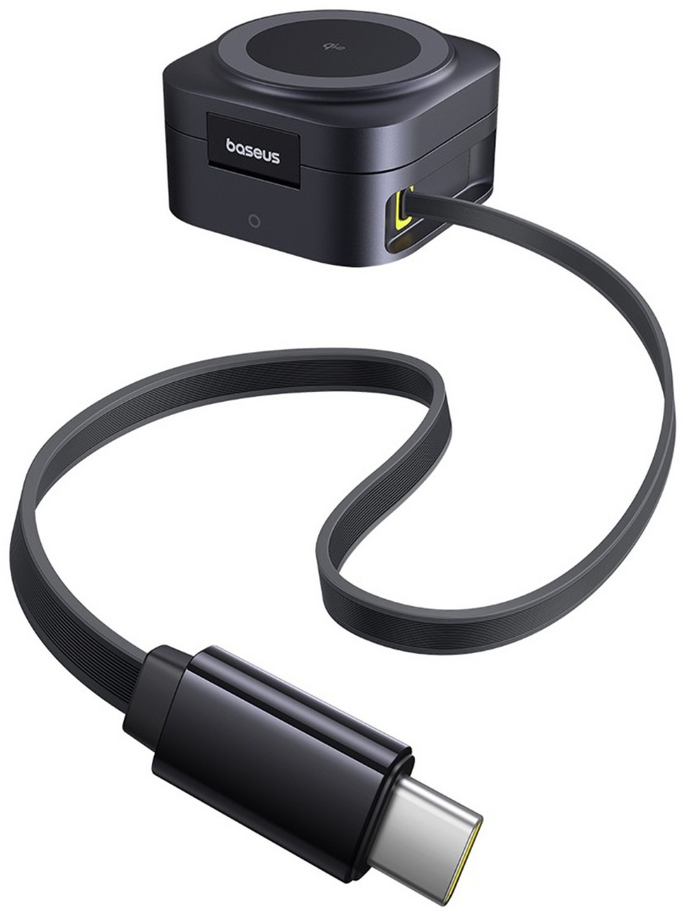 Зарядное устройство Baseus PicoGo 2-in-1 Qi2 15W + USB-C 67W USB Type-C черный