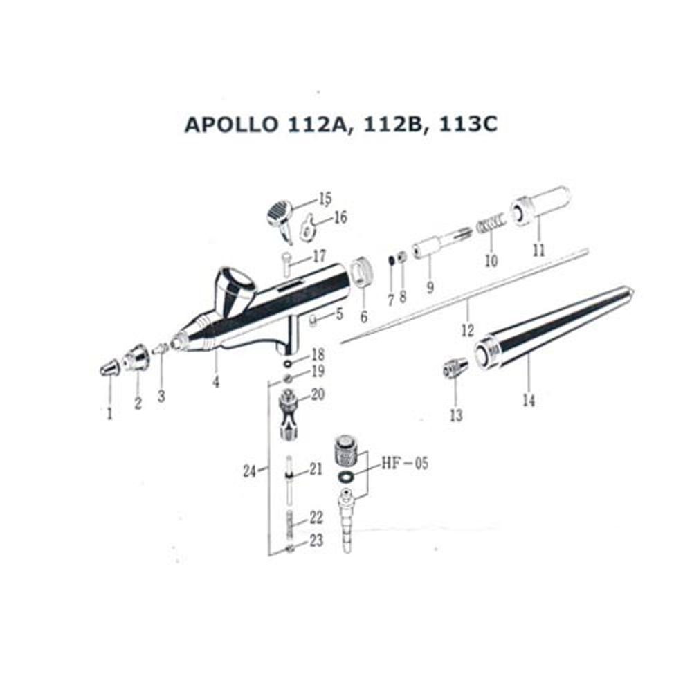 Схема аэрографа RichPen 113C