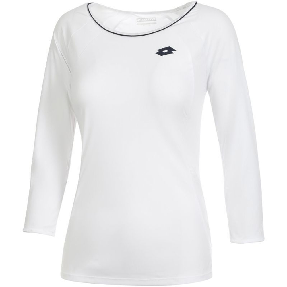 Женская футболка теннисная (dł. Рукава) Lotto Squadra W Tee LS PL - bright white