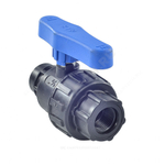 Кран шаровой компрессионный ПЭ 1/2"x1/2" ВР/ВР Ру10 RTP (РосТурПласт) 17357