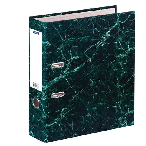 Папка-регистратор OfficeSpace 50мм, мрамор, зеленая