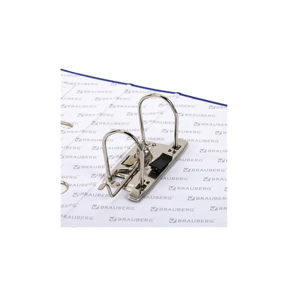 Регистратор 75мм BRAUBERG, покрытие пластик, с уголком, синяя