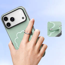 Чехол зеленого цвета (Clover Edition) для смартфона iPhone 17 Pro, серия Luvy Series (со съемным ремешком) от Dux Ducis