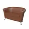 Диван «ЛАГУНА», обивка кожзам коричневый