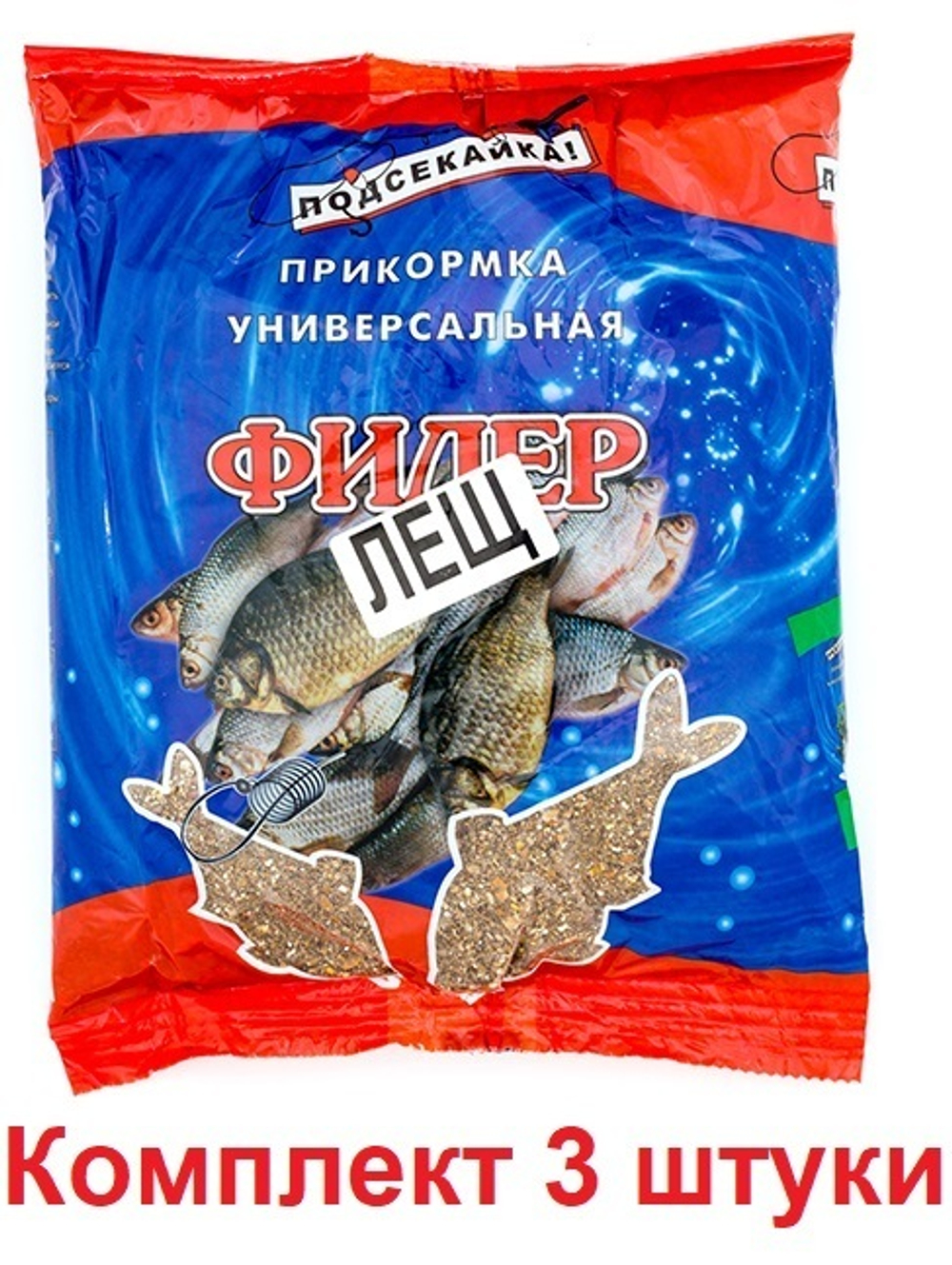 Прикормка фидер ЧЕСНОК 1,0кг (сыпучая), 3 штуки