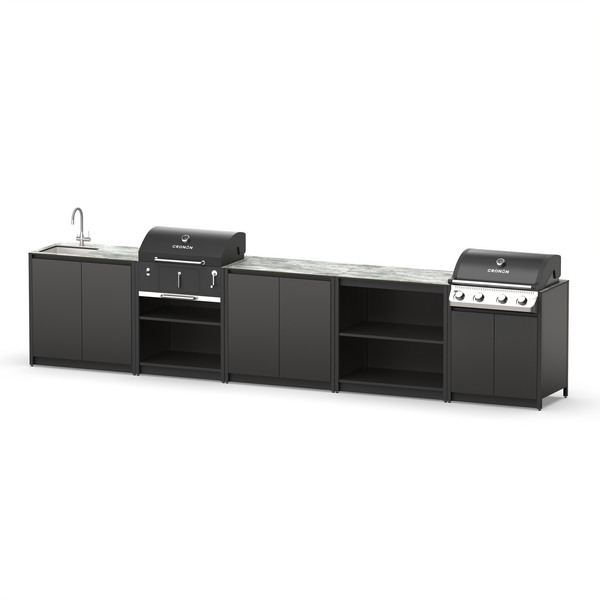Барбекю комплекс Lounge F-116SGB, 4.3 м, черный/серый каспий