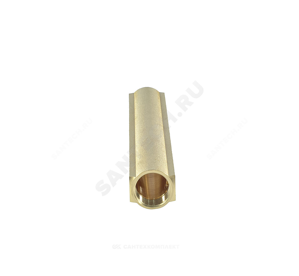 Коллектор латунь 1" ВР/ВР на 2 вых 1/2" ВР м/о 100мм Апогей 422060 (КЛА 2502.100-2)