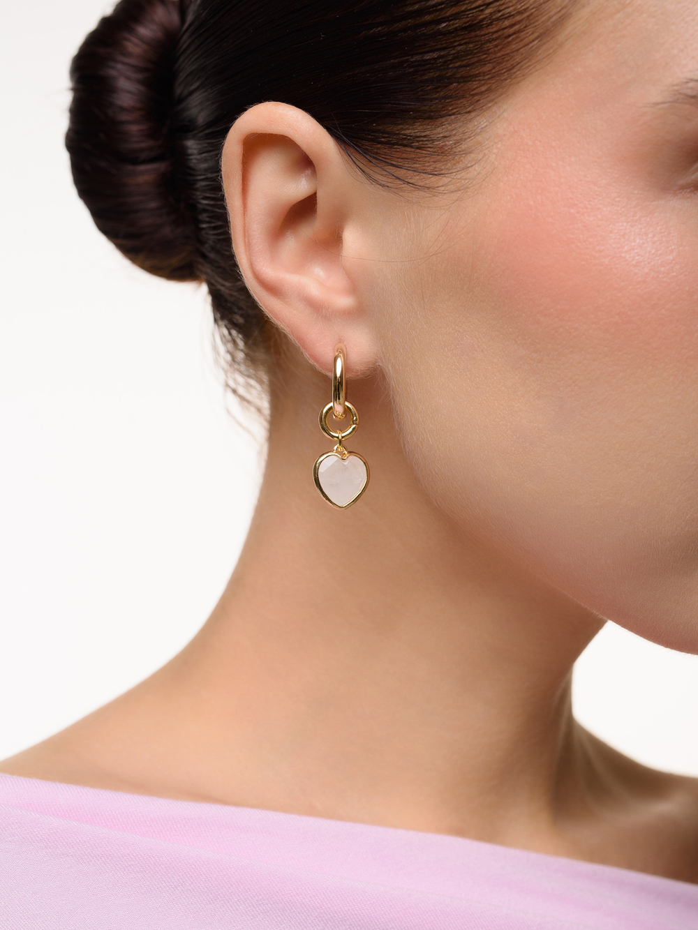 Серьги "Whale Amour" gold горный хрусталь