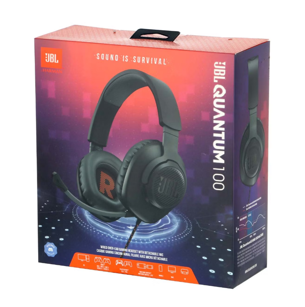 Игровые наушники JBL Quantum 100 Black (JBLQUANTUM100BLK) (q)
