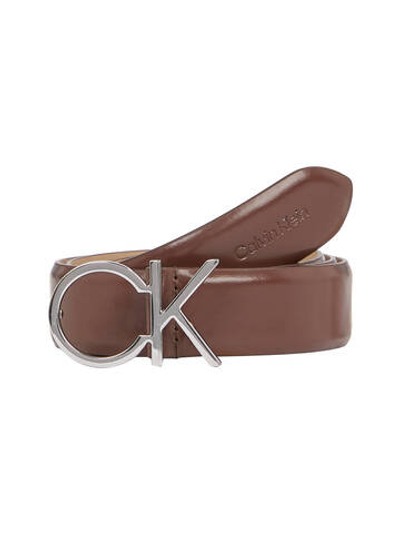 Кожаный ремень RE-LOCK Calvin Klein - коричневый(K60K610157)