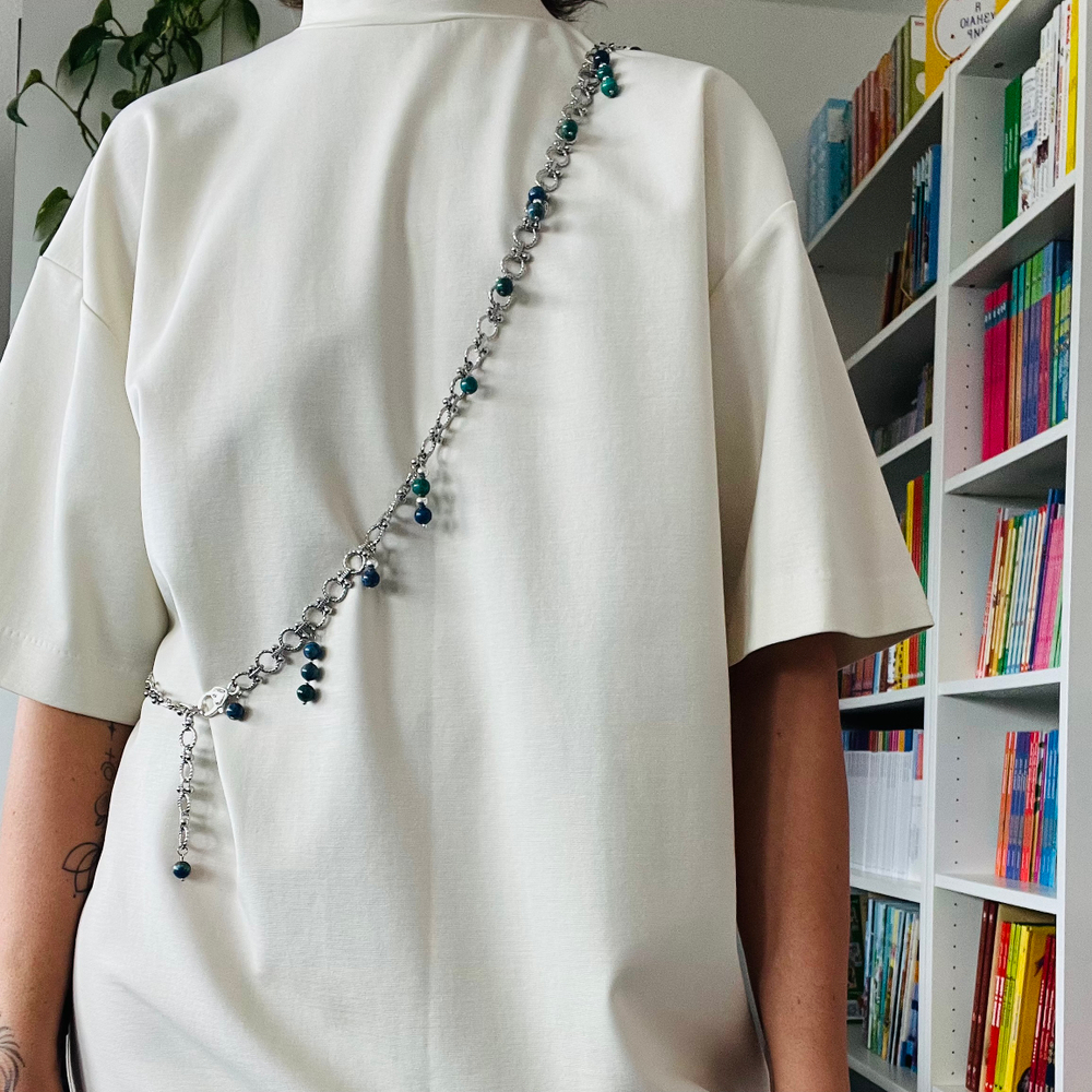 Пояс Бодичейн. Ледяной малахит. Азурмалахит