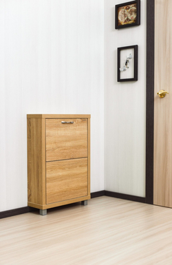 Обувница в прихожую компактная для обуви Люкс 2 фасад лдсп дуб сонома