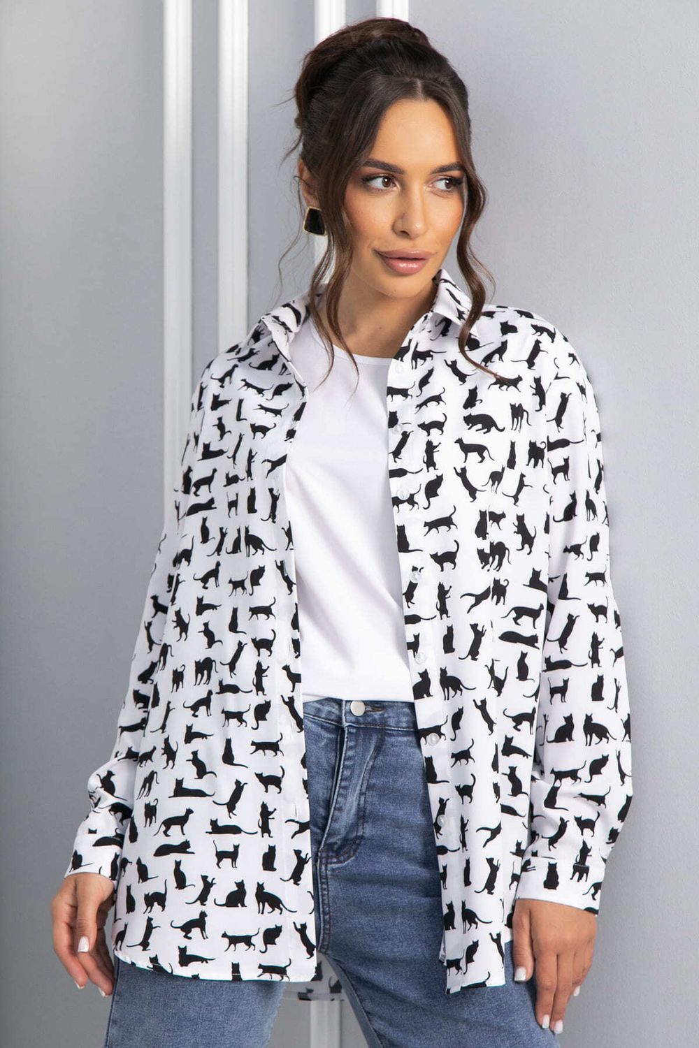 Рубашка Надель (белая/кошки) Б13844-16М LT Collection