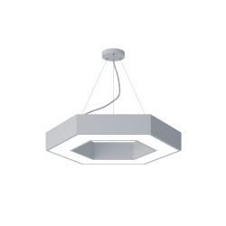 Светильник LED ЭРА Geometria SPO-123-W-40K-045 Hexagon 45Вт 4000К 2500Лм IP40 600*600*80 белый подвесной | Декоративные светильники Geometria