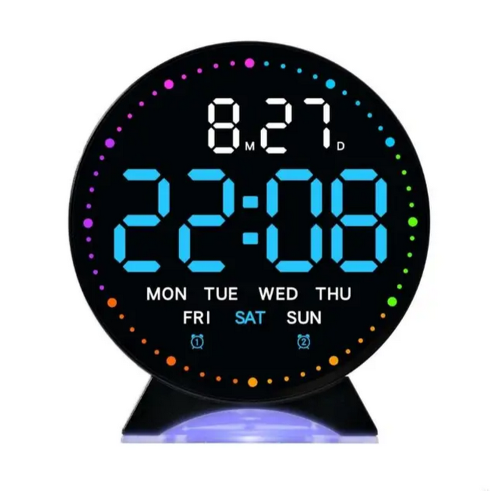 Часы-будильник настольные LED 5521 black
