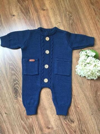 Комбинезон с кармашками р.80 индиго