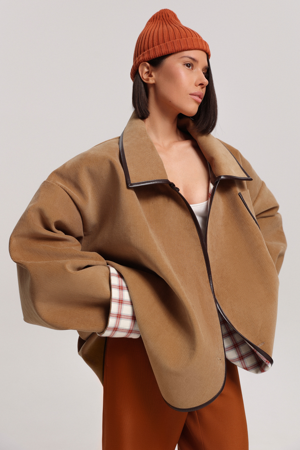 Бомбер двусторонний из вельвета