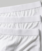 Мужские трусы шорты Atlantic, набор из 3 шт., бамбук, белые, Basic 3BMH-016