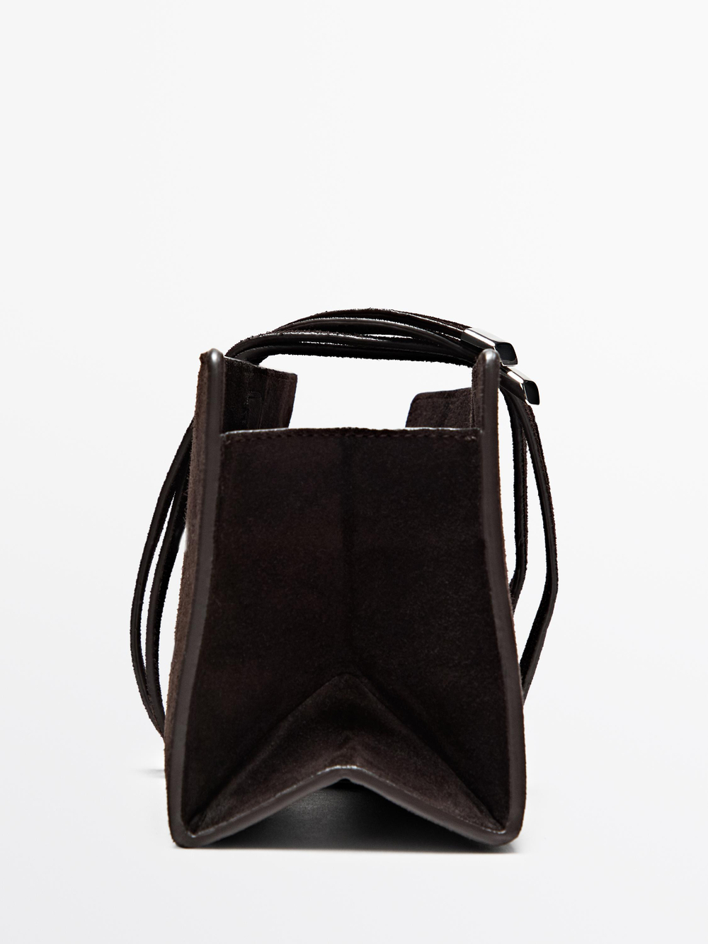 Massimo Dutti Клатч из замши, шоколадный