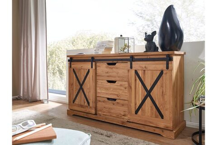 Тумба-комод из массива дуба лофт стиль Берген-3