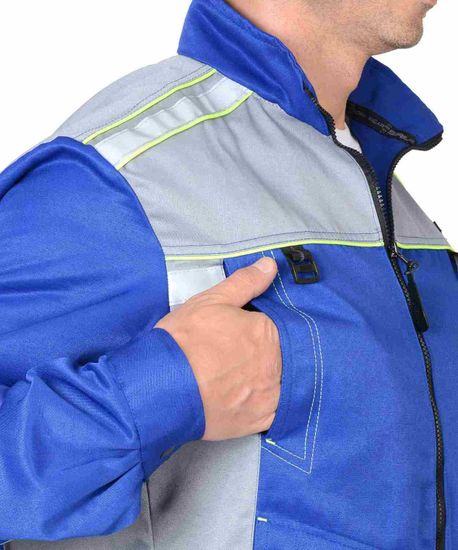 Костюм "Сириус-Практик" полукомбинезон (василек/с.серый)