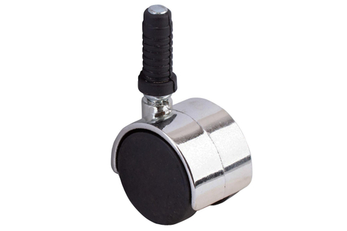 РОЛИК СТРОЙБАТ ДВОЙНОЙ СО ШТИФТОМ ЧЕРН/ХРОМ 40ММ