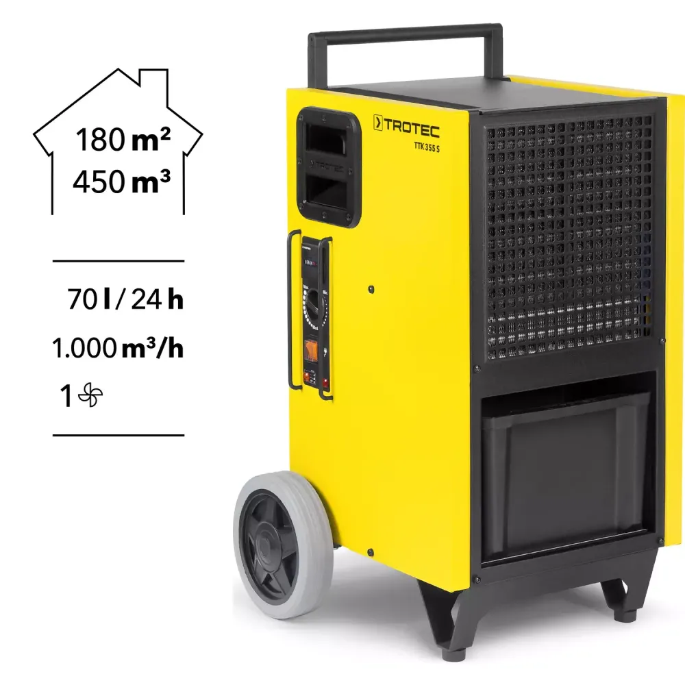 Осушитель воздуха TROTEC TTK 355 S - [до 70 л. за сутки / для S≈360 м²]