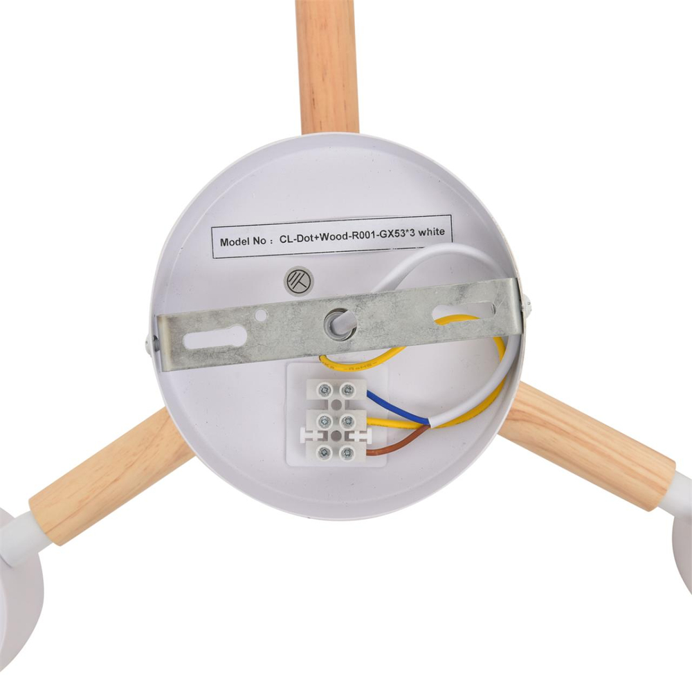 8306/3C COMFI LN26 333 белый, металл/дерево Светильник потолочный GX53 LED 3*7W 220V VUDI