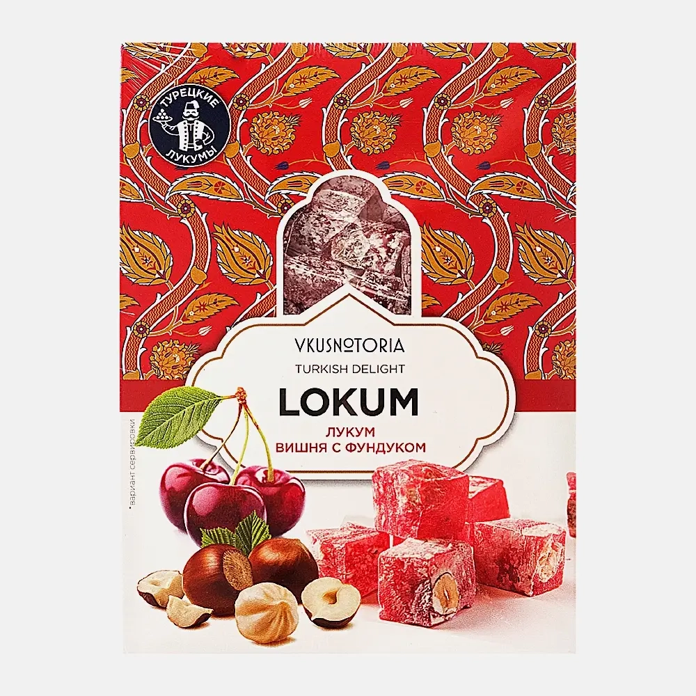 Лукум со вкусом фундука и вишни Vkusnotoria 100г
