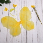 Карнавальный набор (крылья, ободок, палочка) «Фея Бабочка» (крылья 45*40 см), Жёлтый