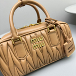 Miu Miu Matelasse Nappa Leather Top Handle Bag 24 cm