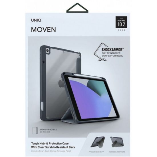Чехол Uniq для iPad 10.2 (2020/19) MOVEN Anti-microbial Grey