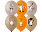 Шар (14''/36 см) Лесные зверюшки 2цв 50шт.