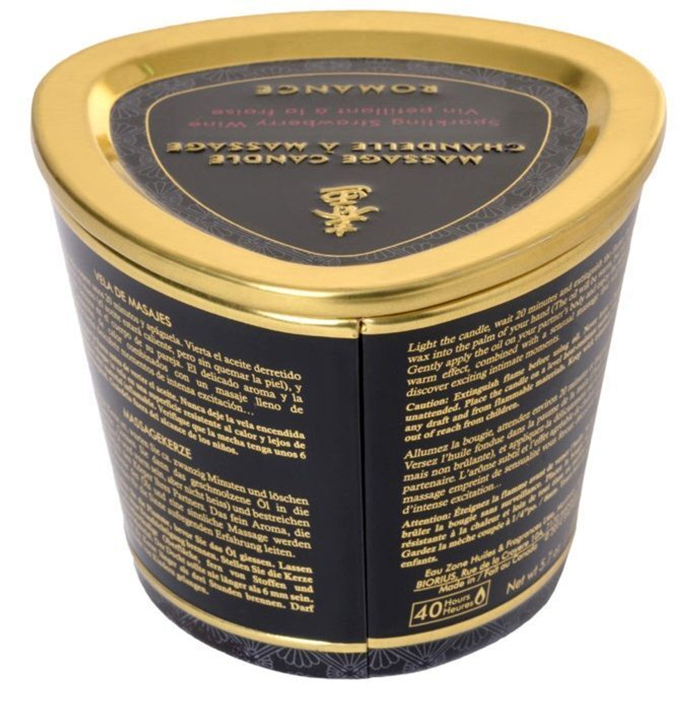 Массажная свеча Shunga Sparkling Strawberry Wine, 170 мл