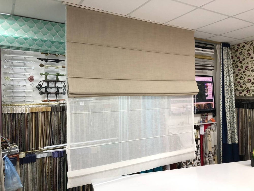 Карниз для двойных римских штор День-Ночь закрытого типа, длина 170 см