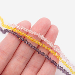 Хрустальные бусины в форме треугольника, оттенок "Желтый", 2,5*3мм