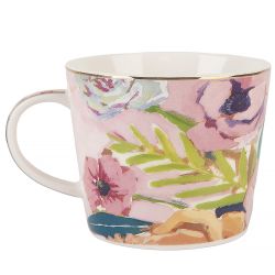 Набор чайный 4пр. "Flowers" (2 персон) v=220мл (фарфор) (подарочная упаковка)