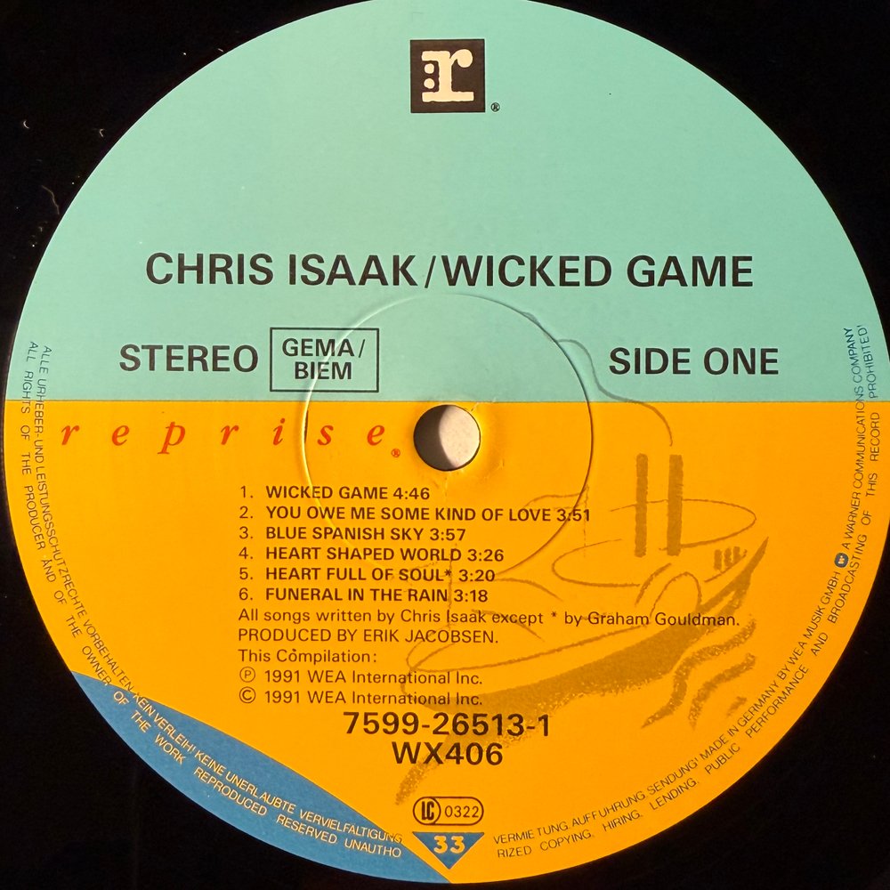 Chris Isaak - Wicked Game (Германия 1991г.)